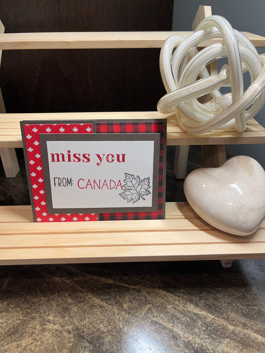 Miss You From Canada Card